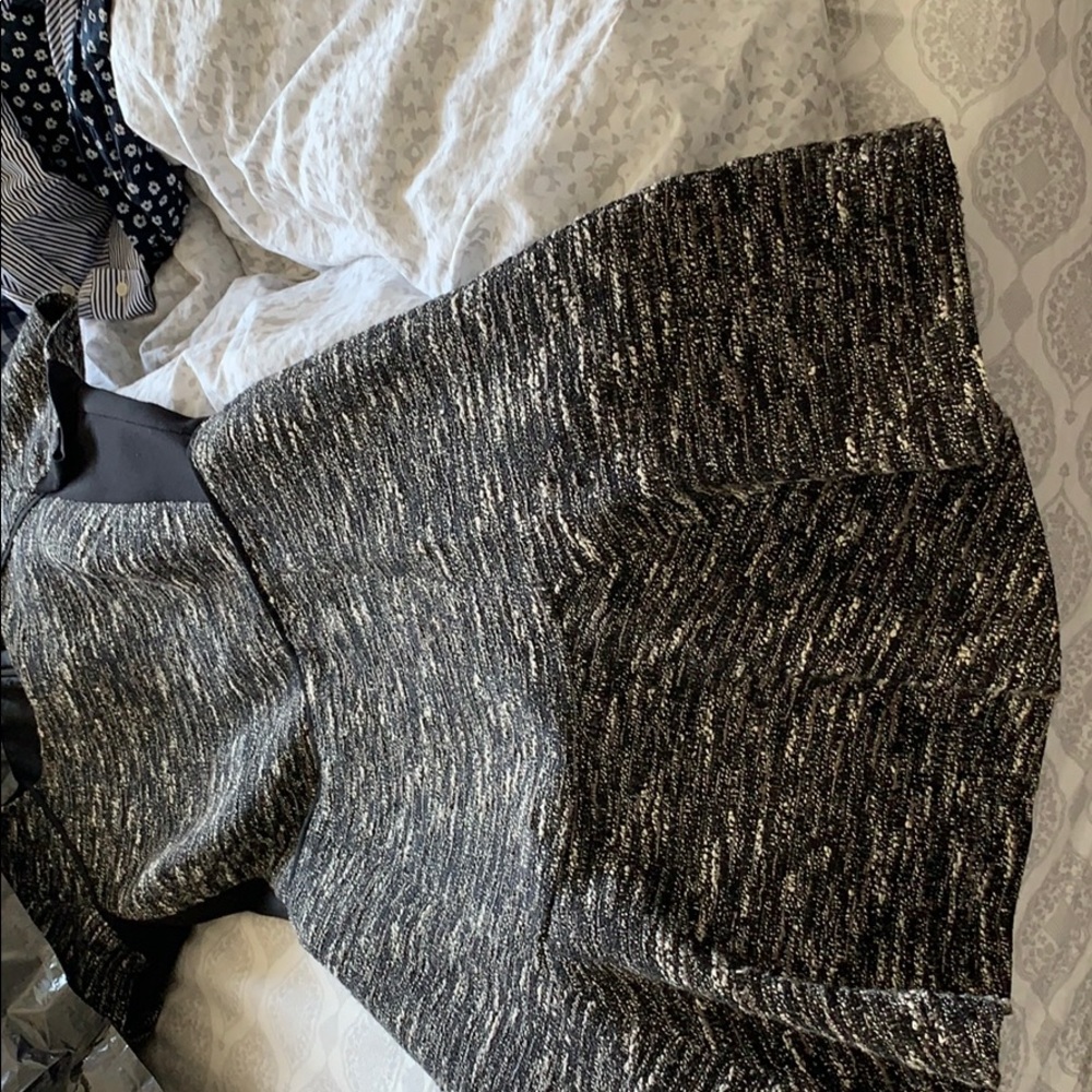 Jcrew black and white short sleeve work dress